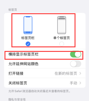 嘉定iPhone授权维修分享Safari浏览器如何切换标签栏位置 