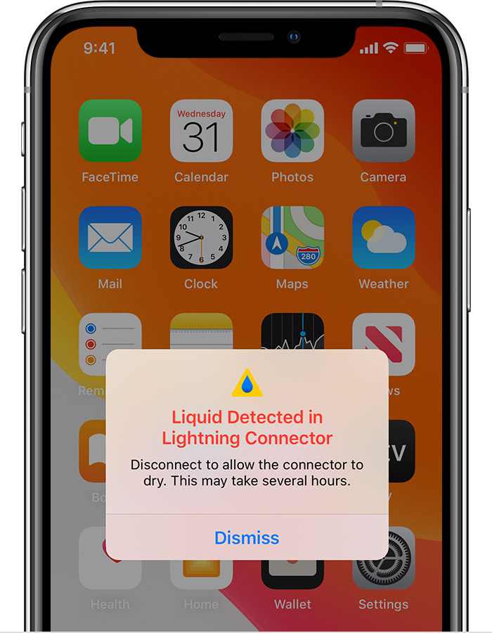 嘉定苹果手机维修分享iPhone 12 在充电时出现 “闪电接口检测到液体”的提示怎么办 