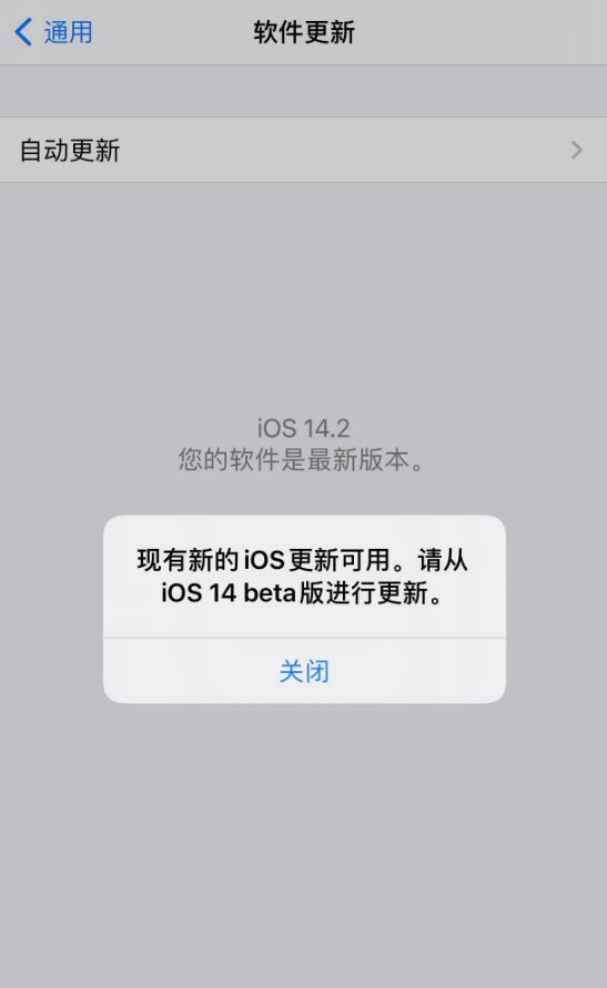 嘉定苹果手机维修分享iOS 14.2 反复出现更新提示，需等待苹果修复 